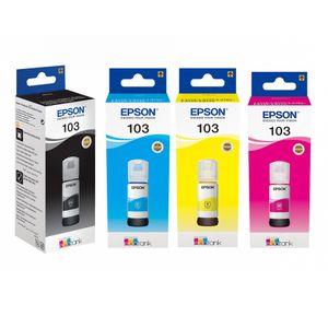 Epson Bouteille D'encre Epson 103 Noir Bleu Rouge Jaune 4 X 65ml