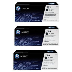 Hp Cartouche D'Encre - Pack De 3 HP 12A - Q2612A - 6000 Pages - Noir