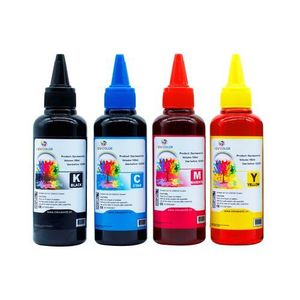 Kit Recharge D'Encre 4 Couleurs 100ml - Noir/Rouge/Jaune/Bleu