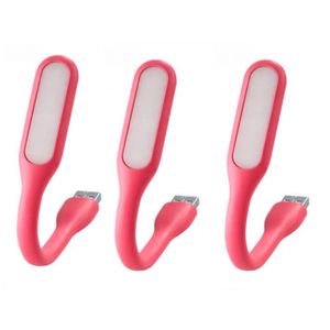 Lot De 3 Lampes Led Usb Flexible- Rouge