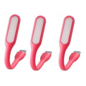 Lot De 3 Lampes Led Usb Flexible- Rouge