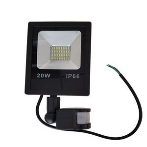 Projecteur  LED 20 W Équipé De Détecteur De Mouvement IP66 100% Programmable Noir/Blanc