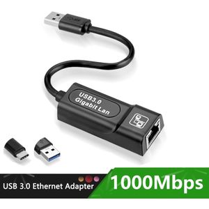 Adaptateur Ethernet Usb 3.0 Rj45 Lan, Carte Réseau, Pour Macbook, Pc, Windows 10