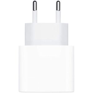 Apple Adaptateur Secteur USB‑C 20 W (iPhone 12/12Pro - IPhone 11/11Pro - IPhone 8/8 Plus - IPhone 7/7 Plus - IPhone X/Xsmax - 6/6 Plus- IPhone 6s Plus ) - Blanc