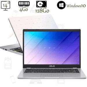 Asus Vivobook E410M - 128Go - 4Go - 14'' - Dual Core - Win10 - Blanc - Garantie 6 Mois