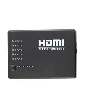 Switch HDMI 5 Port 1080P Video  Switcher Splitter  Avec Télécommande - Noir
