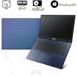 Asus Vivobook 14 - Dual Core - E410M - 128Go - 4Go - 14'' - Dual Core - Win10 Officiel - Bleu - Garantie 6 Mois