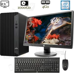 Hp Ordinateur De Bureau ProDesk 400 G7 Microtower - 1000Go - 4Go Ram - 21" - Core I5 - Garantie 6 Mois