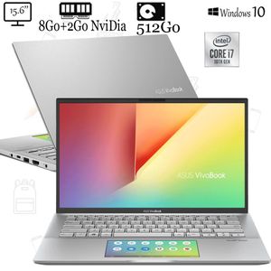 Asus S432F - 512Go SSD - 8Go + 2Go Nvidia - 14" - Core I7 - Win10 - Gris - Garantie 6 Mois