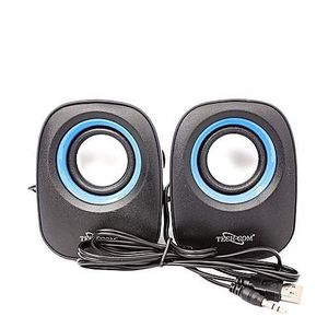 Enceinte Haut Parleur - Pour Ordinateur - Noir/Bleu/Rouge - Tech Com