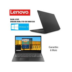 Lenovo Ideapad S145 – 15.6″ HD, Intel Core I3, 4GB RAM, 1TB HDD, Windows10 - Noir - Garantie 6 Mois