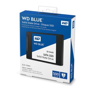 Western Digital Disque SSD WD 3D NAND  Solid State - 500 Go - SATA 2,5" - Bleu/blanc 