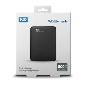 Western Digital Disque Dur Externe - 500 Go - USB 3.0 - Noir - 2.5 Pouces - USB 2.0 / USB 3.0 - Logiciel De Sauvegarde Inclus WD SmartWare - Garantie 1 Mois
