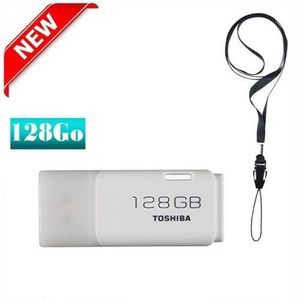 Toshiba Clé USB 128GB + Une Corde Offerte - Blanc