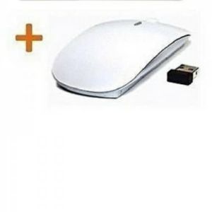 Souris Optique Sans Fil  Noir Ou Blanc + Clé USB 32G Type Porte-clé Performante