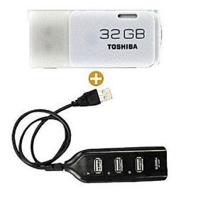 Toshiba Clé USB 2.0 - 32Go - Blanc + Port Usb