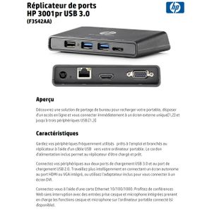 Hp Replicateur De Ports 3001PR - Noir