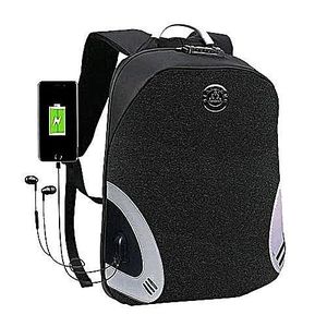 Sac à Dos Pour Ordinateur Portable Avec USB, Etanche &amp; Antivol - Noir