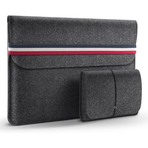 Housses Pour Ordinateur Portable 15.4-15.6 Inch,vec étui De Rangement Et Tapis De Souris, Gris Foncé
