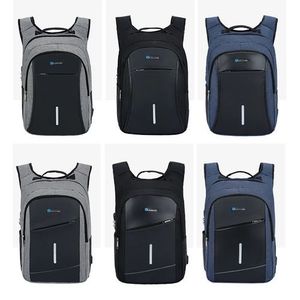 Sac A Dos - Rangement D'ordinateur 15 à 17 Pouces - Port USB - Noir/Gris