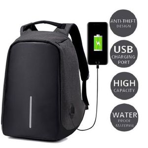 Sac à Dos Ordinateur Portable 15.6 Pouces Homme Imperméable Avec USB Charging Port Sac à Dos D'affaires Sac à Dos Fonctionnel Sac A Dos PC Portable Pour Loisirs/Affaire/Scolaire - Noir