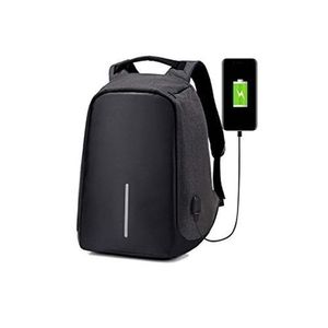 Sac à Dos Intelligent Avec USB Port - Antivol - Résistant à L'eau Compatible Ordinateur Portable - Noir/gris