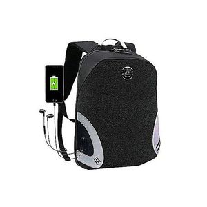 Sac à Dos Intelligent Avec USB Port - Antivol - Résistant à L'eau Compatible Ordinateur Portable - Gris/ Noir