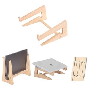 Support Pour Ordinateur Portable Et Tablette En Bois - Support De Rangement à Hauteur Accrue