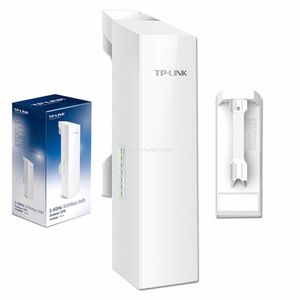 TP-Link Tp Link Antenne Wi-Fi Extérieur - 2.4 GHz - 300Mbps - 12dBi (antenne Intégrée)  -13km + Transmission De Données Sans Fil - Blanc
