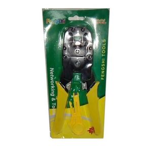 Pince à Sertir Professionnelle - RJ45 / RJ12 / RJ11 / RJ09 - Avec Crémaillère - Jaune/Noir