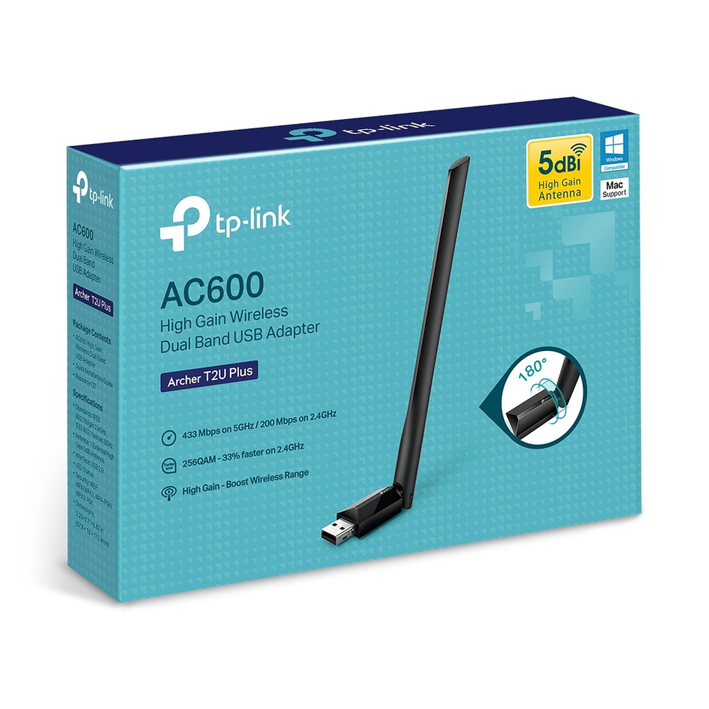 TP-Link Clé Wifi TP-Link Archer T2U - Double Bande AC600 à Gain élevé