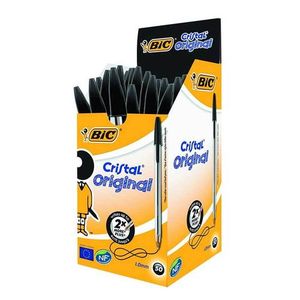 Bic Boite 50  Stylos Cristal BIC  Medium  - NOIR