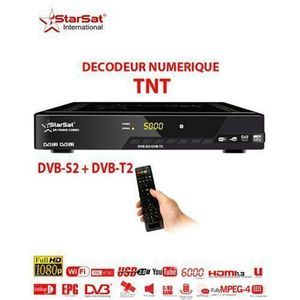 Starsat Décodeur MP4  - Noir + Chaînes Satellite Gratuites