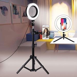 Trépied Ring Light Anneaux Lumineux 26 Cm De Diamètre - Pour Smartphone Photo Caméra - Noir