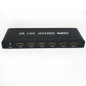 SWITCH HDMI 5 Entrées 1 Sortie 3D Full HD  Avec Télécommande Et Câble D'alimentation