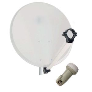 Antenne Parabolique - Aluminium -  65 Cm  + Tête LNB KU Offerte