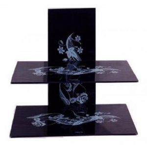Multi Star Support Mural DVD/Décodeur - 2 étagères - 40 X 28 Cm - LS 803 - Noir