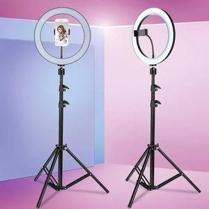 Support Avec Anneau Lumineux - 10 Pouces, 26 Cm Pour  Web Live Avec Trépied - Noir