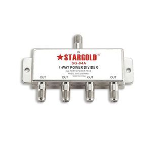 Stargold Diviseur De Puissance 1 Entrée 4 Sorties  - Sg-04A - Gris Métalique