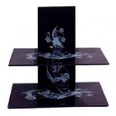 Multi Star Support Mural DVD/Décodeur - 2 étagères - 40 X 28 Cm - LS 803 - Noir