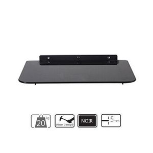 Support Mural Fixe - Compatible - TV - 14 à 42 Pouces + Support Mural DVD/Décodeur - Noir