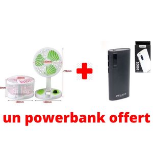 VENTILATEUR PLIANT + Powerbank 20000Mah