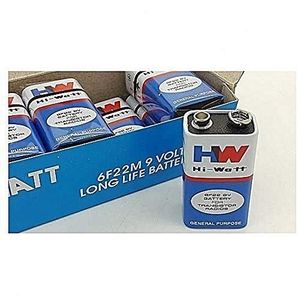 Un Lot De 10 Batteries Ou Piles De 9v HI-Watt Pour Microphone Balladeur - Multicolore