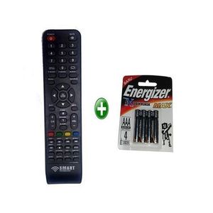 Télécommande Universel - Noir +  4 Pile Energizer  - Noir