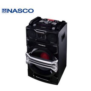 Nasco Haut-parleur bluetooth - MP3 - USB - FM Radio - Karaoké - 100W - Noir