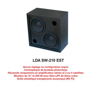 Caisson De Basse Stéréo De Haute Qualité LDA SW-210ST - Noir