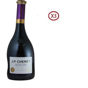 J P Chenet Lot De 3 Vin JP Chenet MERLOT - France - 75 Cl - 13% Alc