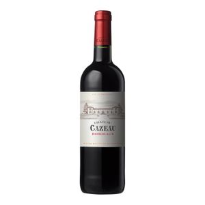 Vin Rouge Bordeaux Merlot - Cabernet Sauvignon - Franc Chateau Cazeau - 75Cl