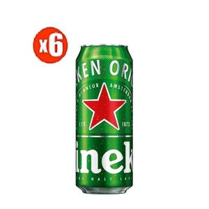 Heineken Lot De 6 Canettes De Bière Heineken - 50 Cl