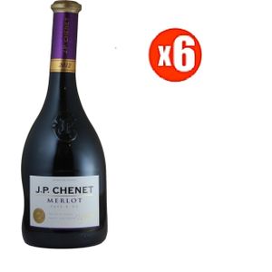J P Chenet Lot De 6 Vin Rouge Jp Chenet Merlot - 13% Alc - 75cl